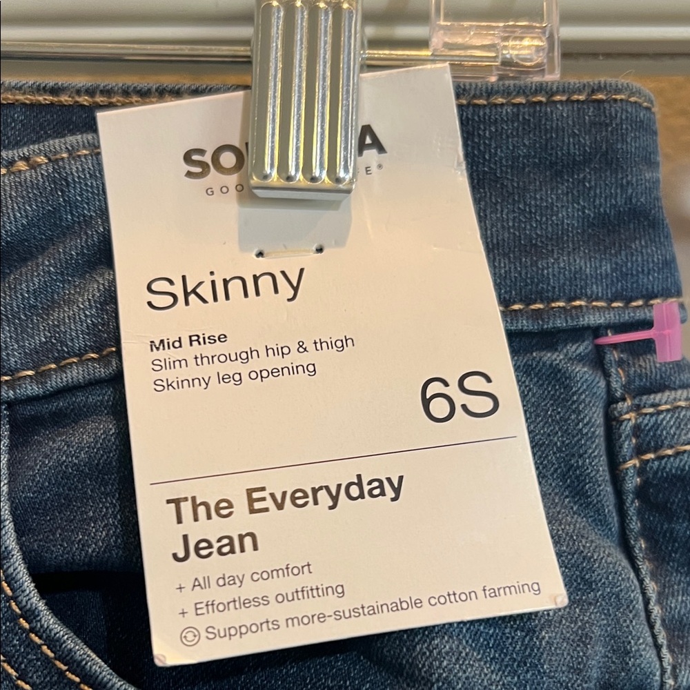 Sonoma Skinny Jean Women’s 6S Short Dark Wash Mid Rise Stretch NWT Everyday Jean - Picture 10 of 10